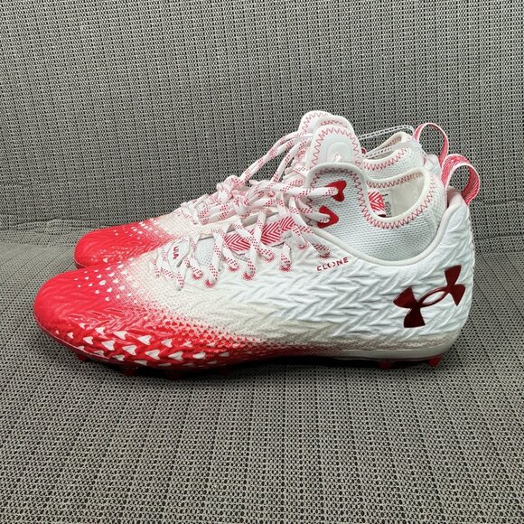 Under Armour Other - Under Armour Clone Highlight Mc Mens Size 14 White/Red Football Cleats
